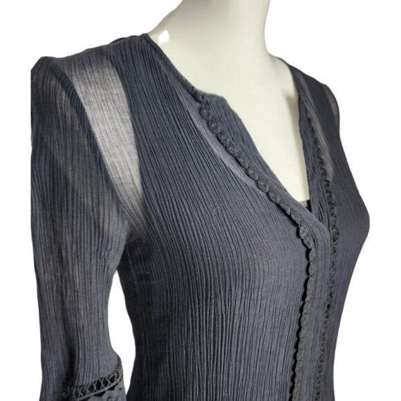 Kobi Halperin Paloma Pleated Drop Waist Dress Black Size XXS-See Measurements - Picture 4 of 10